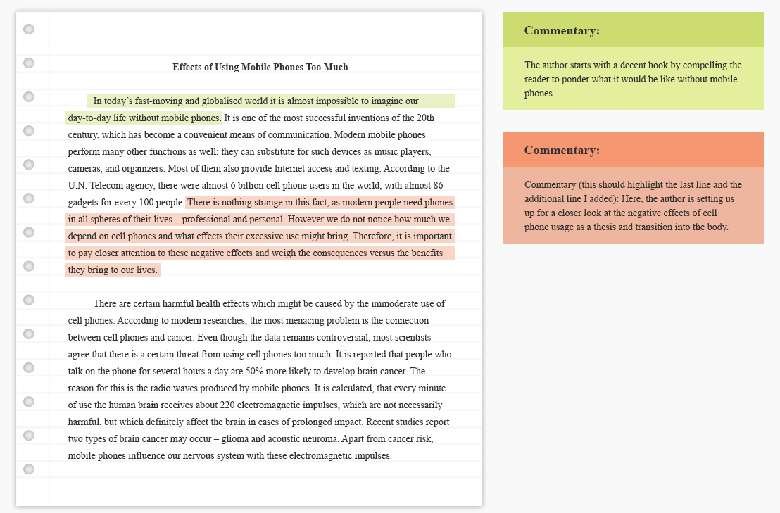 cause and effect essay pattern