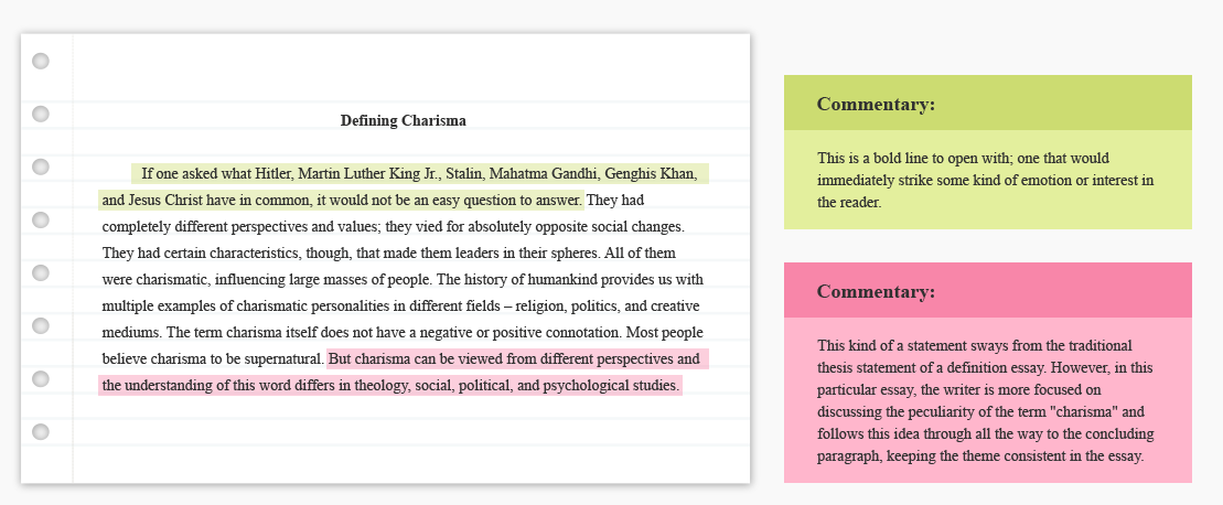 extended definition essay format