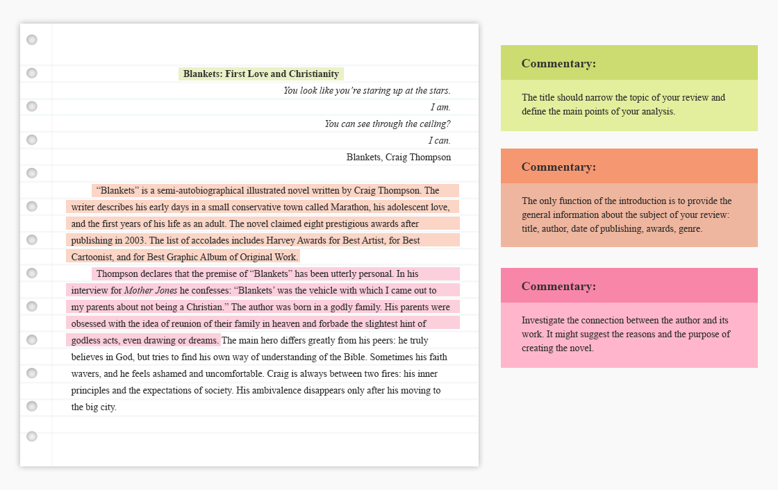 presentation on novel review