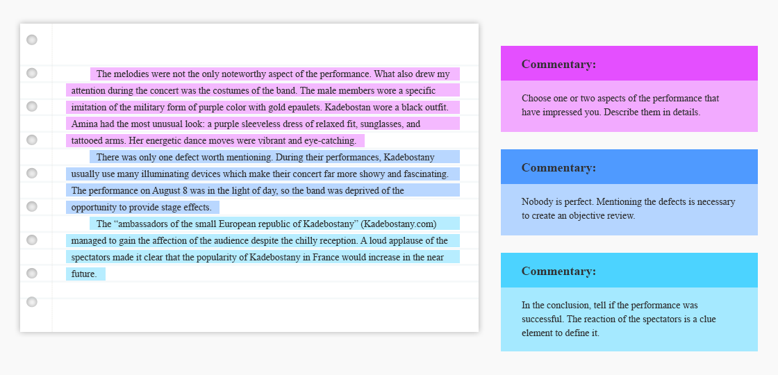 music review essay spm