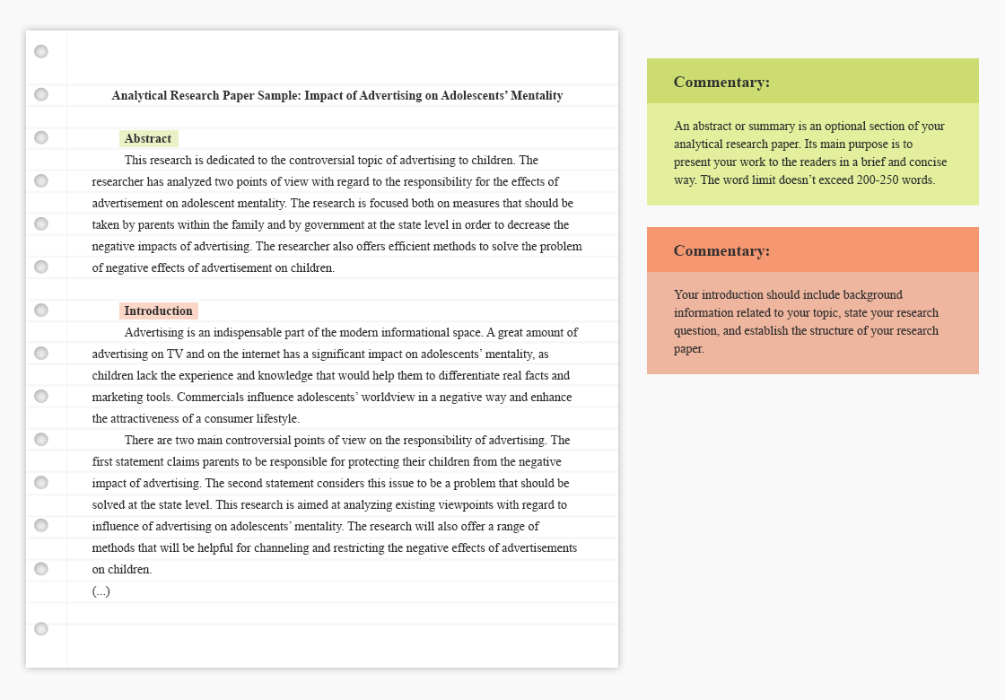 how to write an analytical research paper